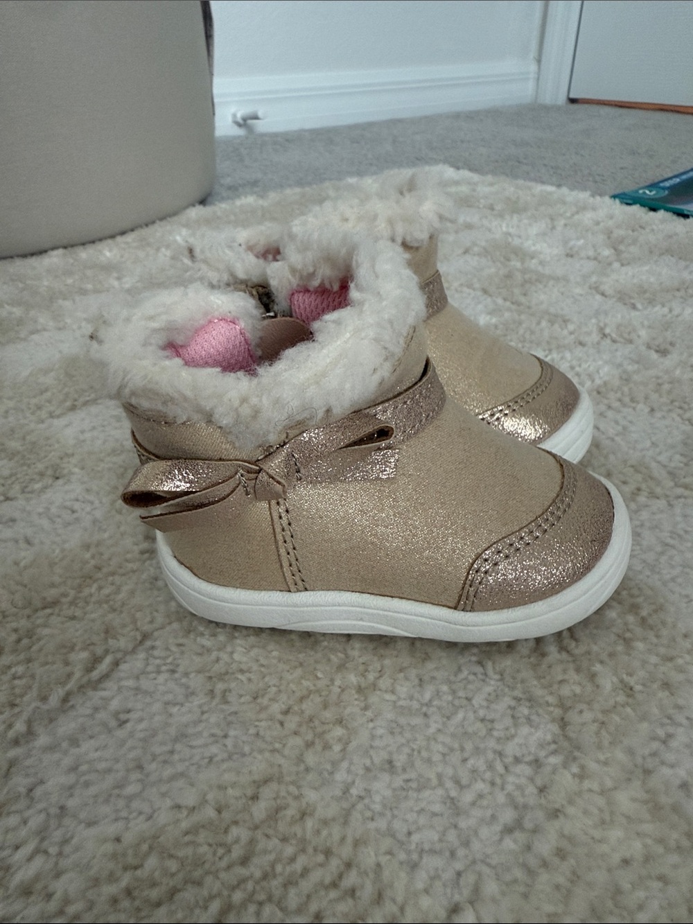 Stride rite fur booties